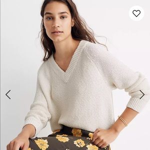 Madewell Arden V-Neck Crop Pullover Sweater